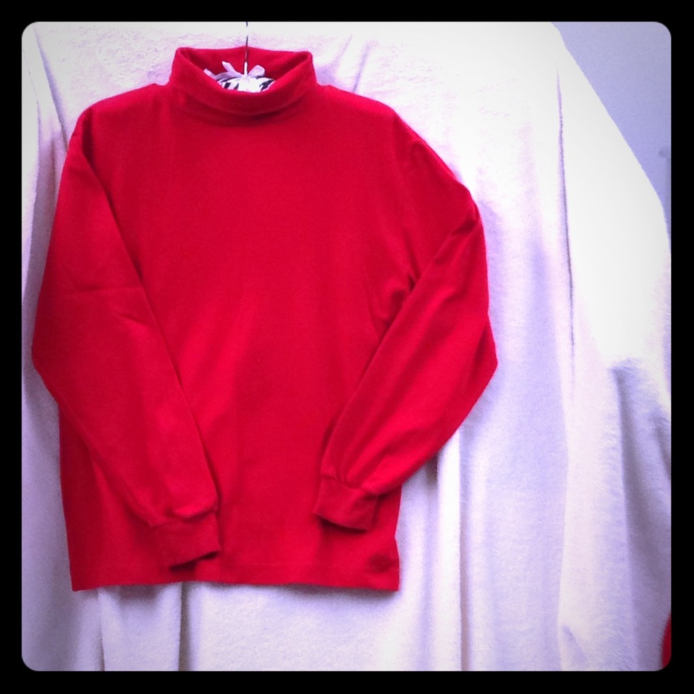 Red Long-Sleeve Turtleneck